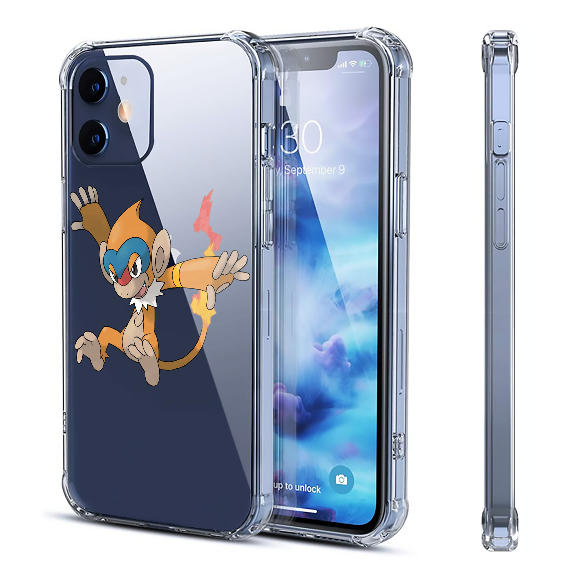 （画像用） ポケットモンスター Pokémon 【iPhone 12シリーズ対応】透明スマホケース（クリアソフトケース）